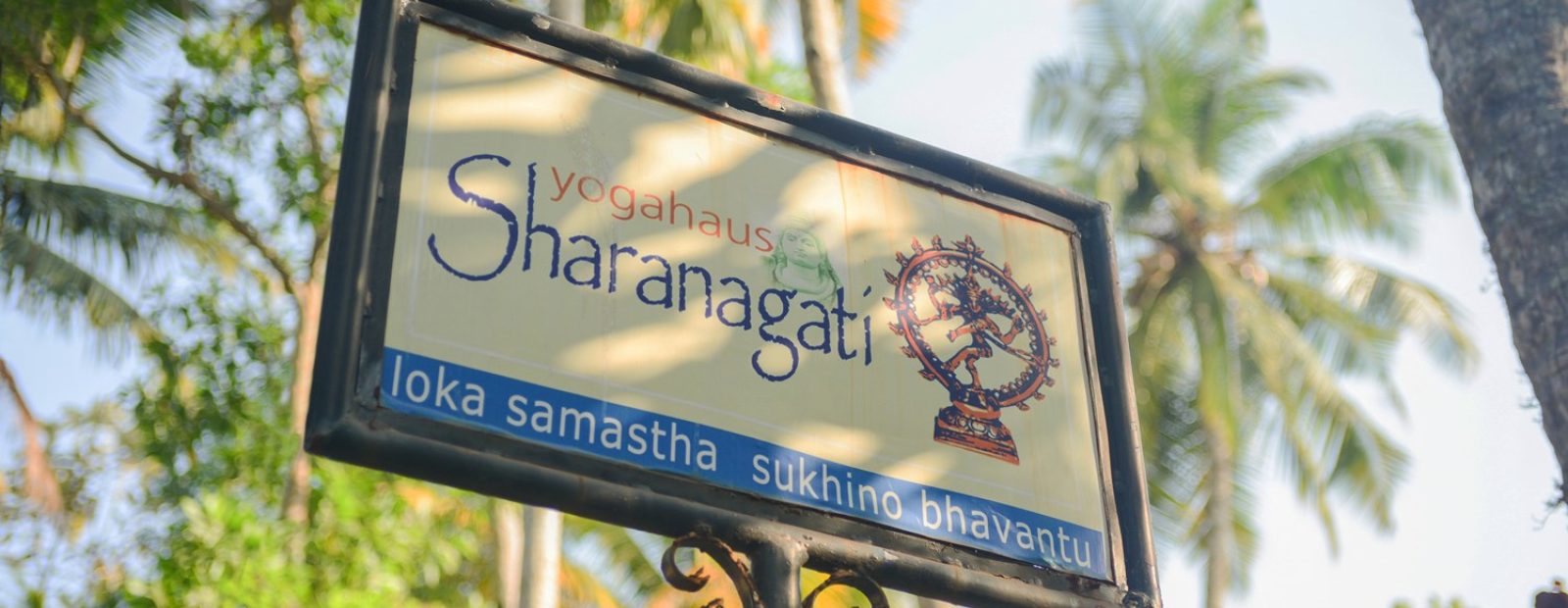 Out side sign of Sharanagati Yogahaus, Thiruvambadi Road, Varkala