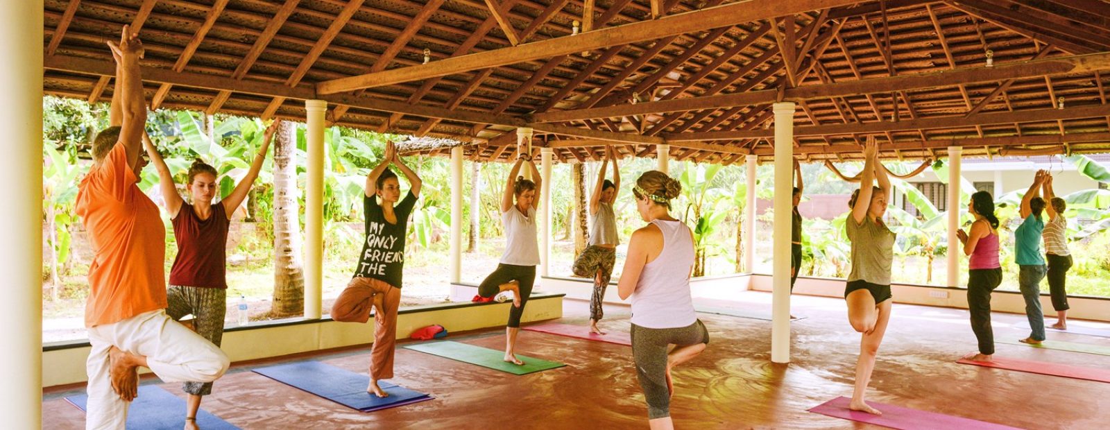 Yoga class, peaceful, and relaxing