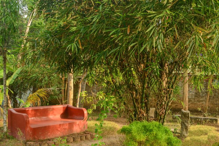 Relaxing area in Yoga Garden